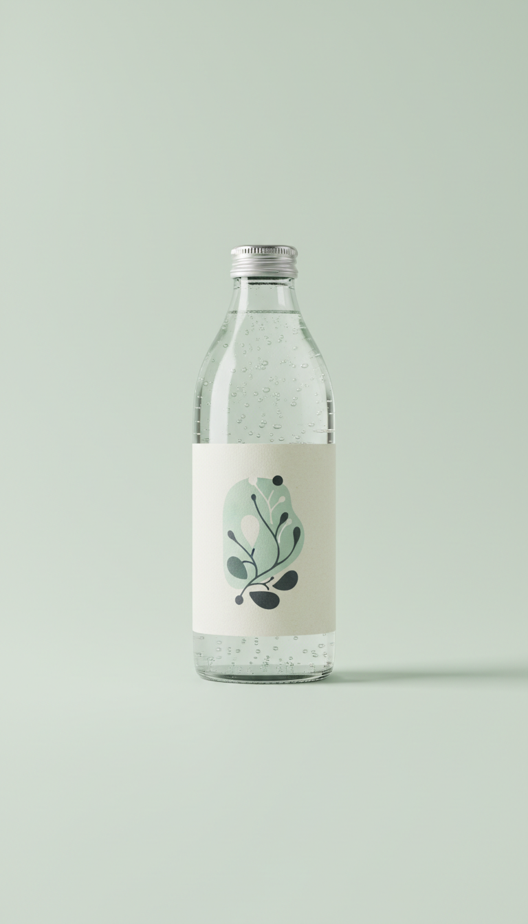 Glass Bottle Electrolyte Water